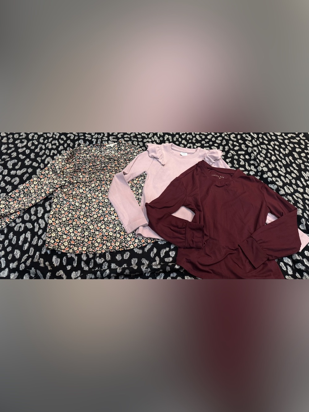 Copper Key/Zara Girls Long Sleeve Tops (7/8) set of 3